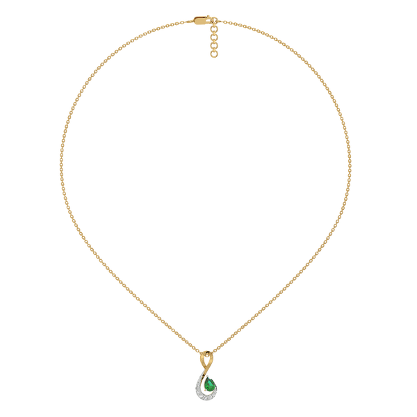 Melody of Emeralds Lab GrownDiamond Pendant Necklace for Women - Lukson