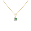 Lukson Melody of Emeralds Lab GrownDiamond Pendant Necklace