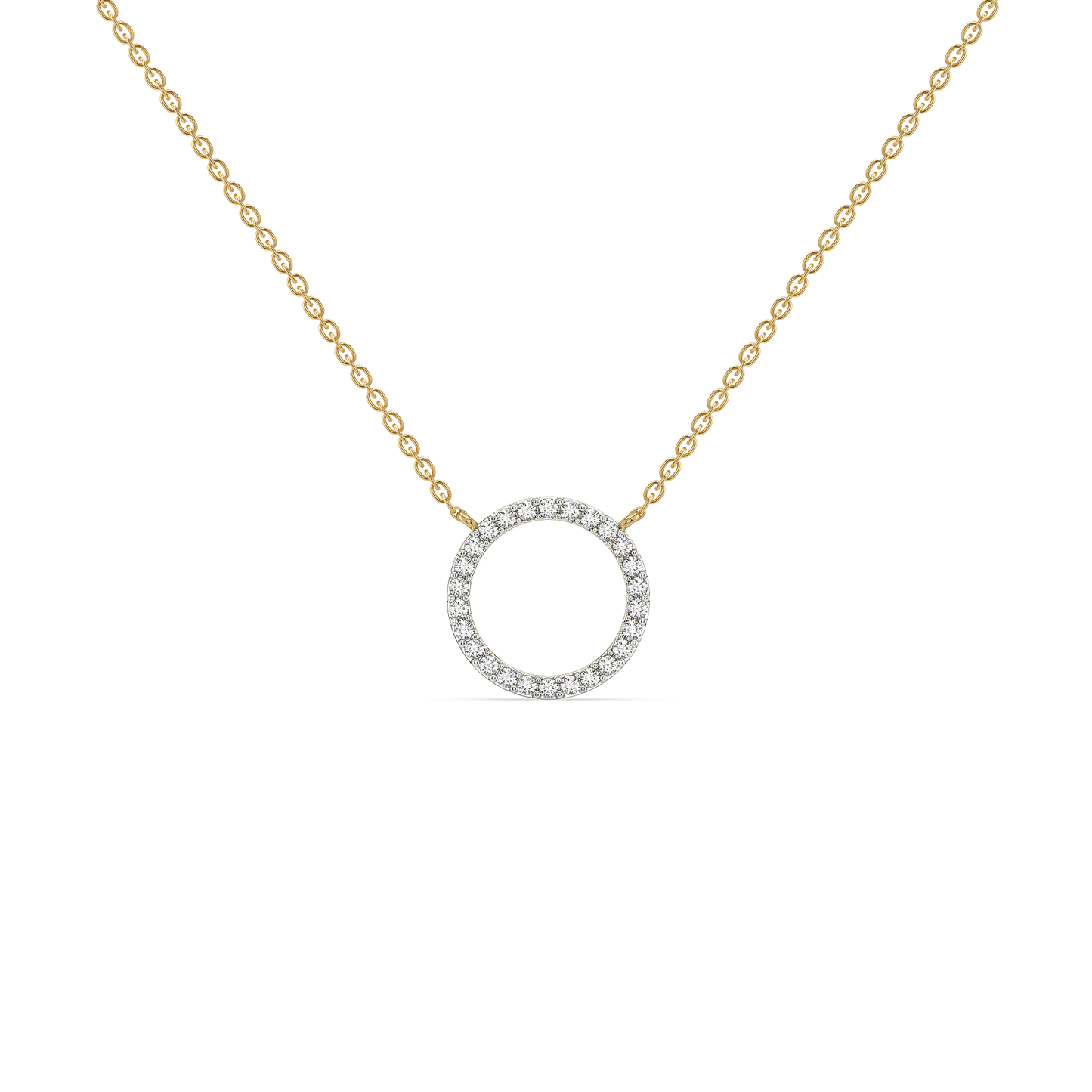 Halo Pendant - 18kt Gold Vermeil Lab Grown Diamond Necklace