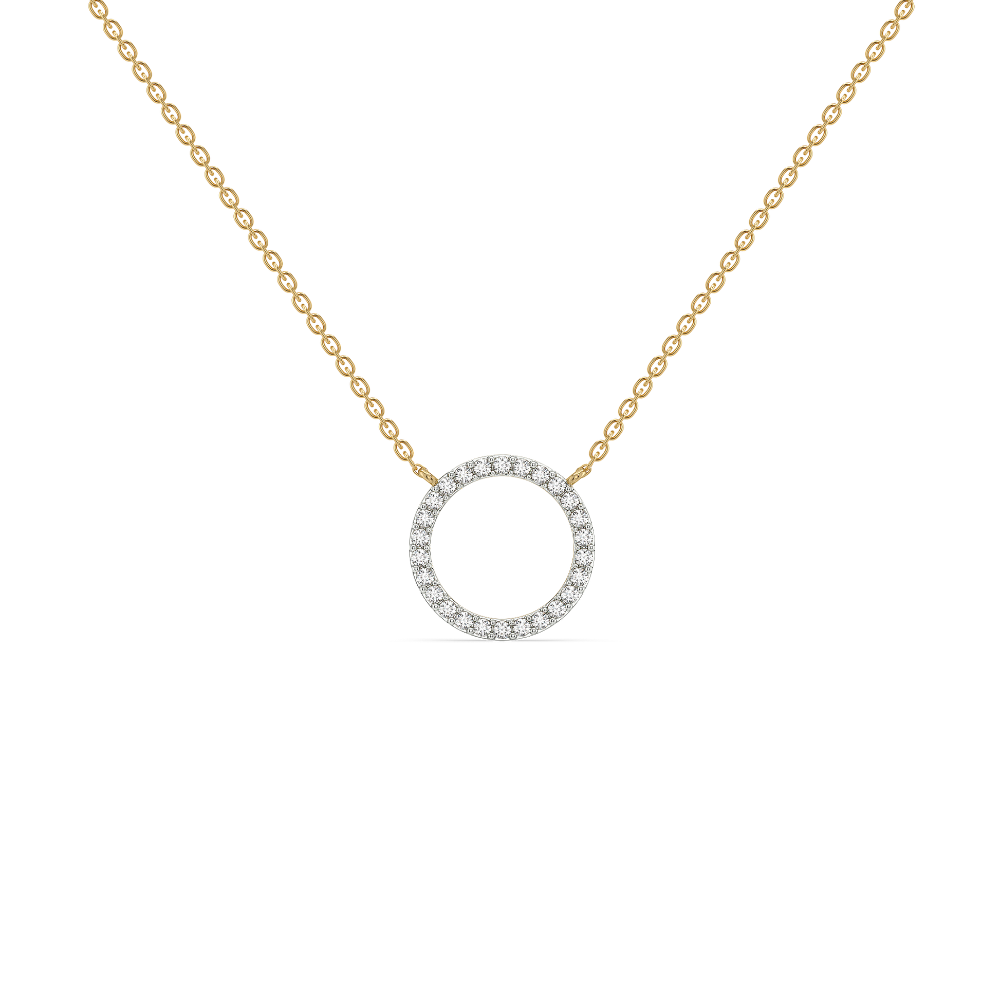 Halo Pendant - 18kt Gold Vermeil Lab Grown Diamond Necklace