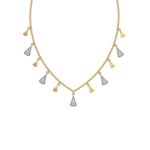 Edgy Elegance Lab Grown Diamond Necklace - Lukson
