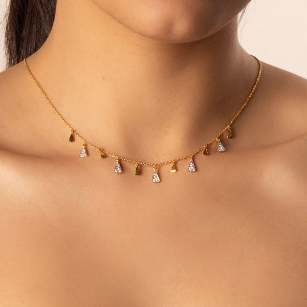 Edgy Elegance Lab Grown Diamond Necklace for Women - Lukson