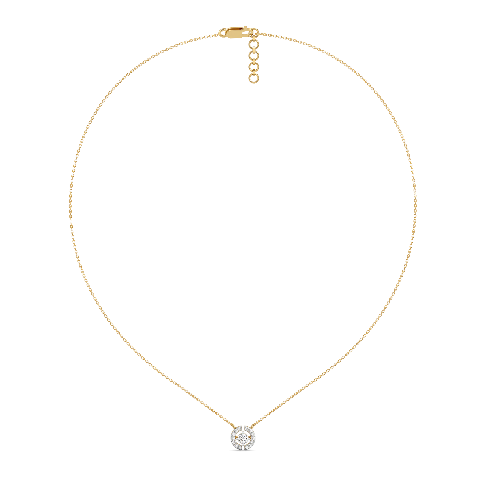The Diamond Circle - Lab Diamond Solitaire Necklace