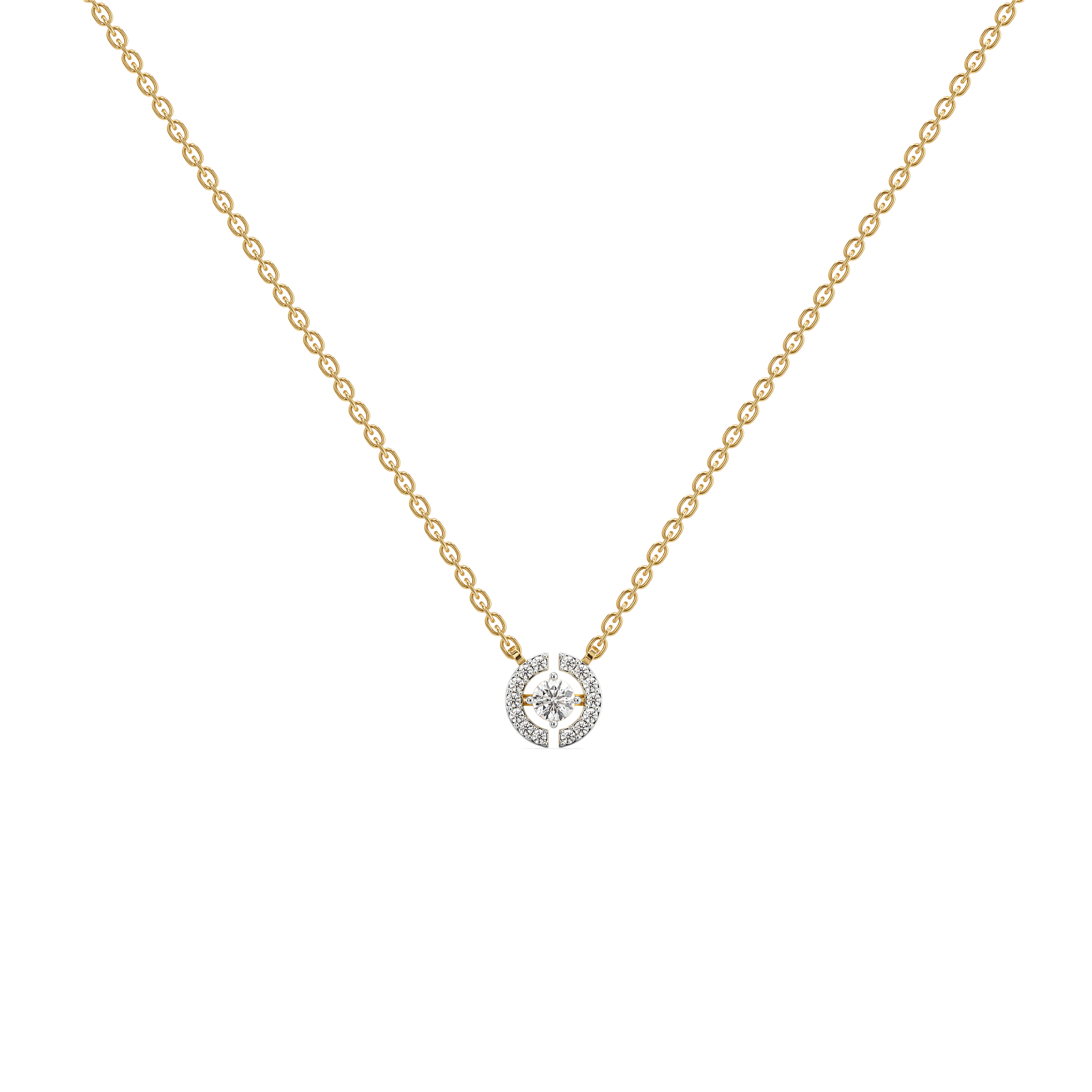 The Diamond Circle - Lab Diamond Solitaire Necklace