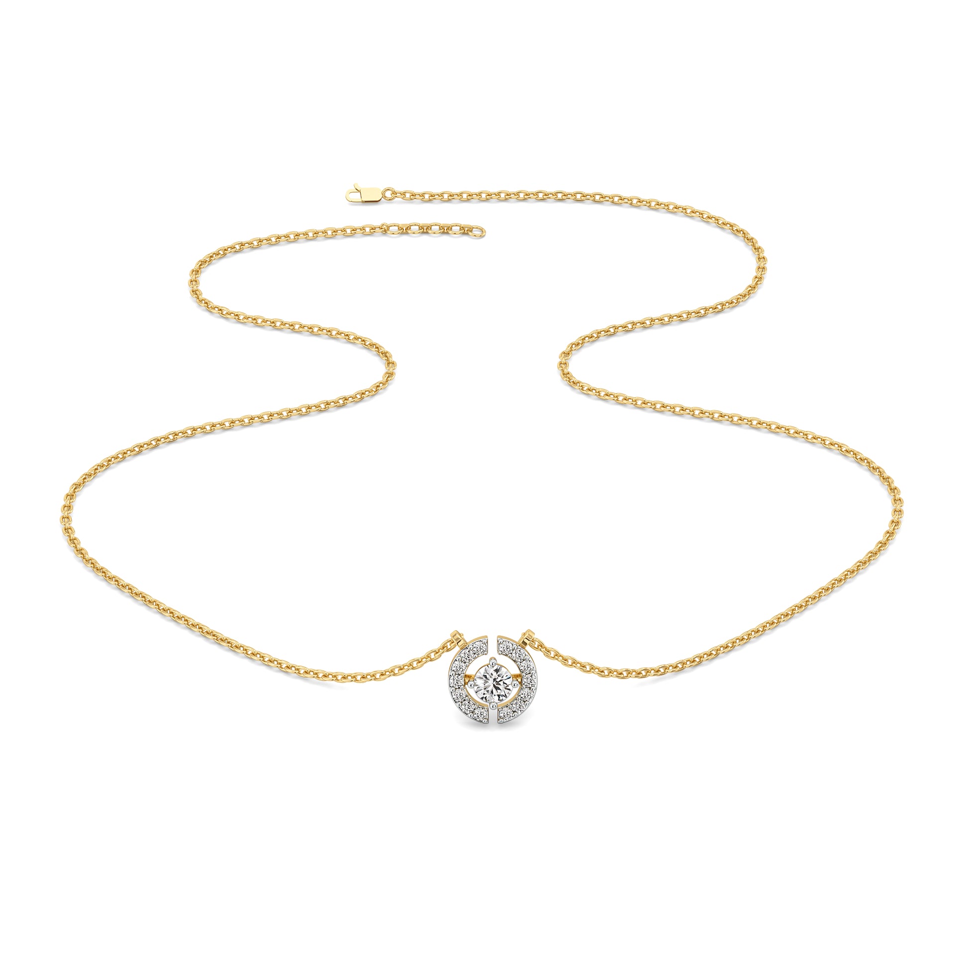 The Diamond Circle - Lab Diamond Solitaire Necklace
