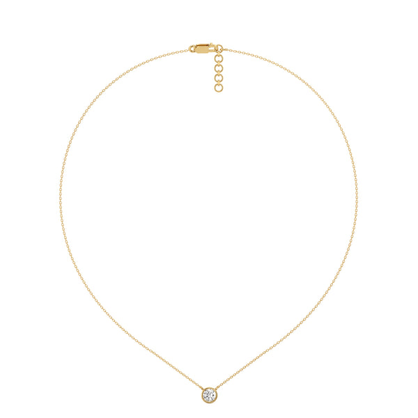 Lukson Eternal Shine Lab Grown Diamond Solitaire Pendant Necklace Online in India