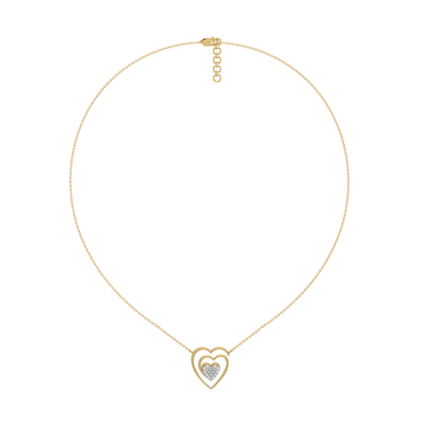 Timeless Loop 18kt Gold Vermeil Lab Grown Diamond Heart Necklace - Lukson