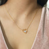 Timeless Loop 925 sterling silver Lab Grown Diamond Heart Necklace - Lukson