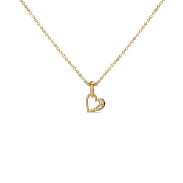 Hearts Unfold Lab Grown Diamond Pendant Necklace Online - Lukson