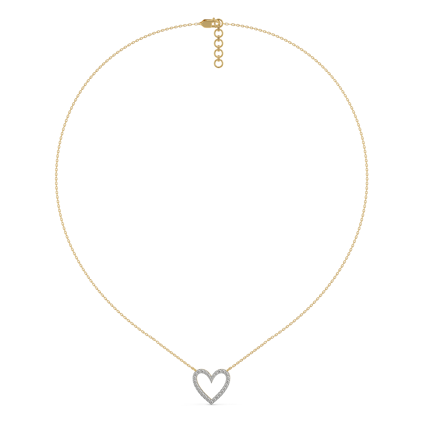 Everlasting Heart - 18kt Gold Vermeil Lab Grown Diamond Necklace