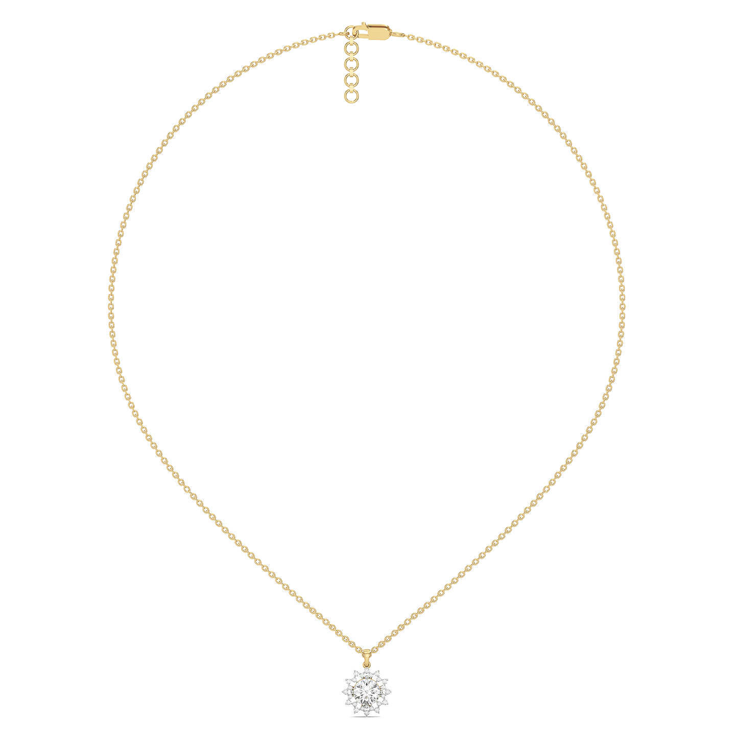 Day bloom - Lab Diamond Solitaire Necklace