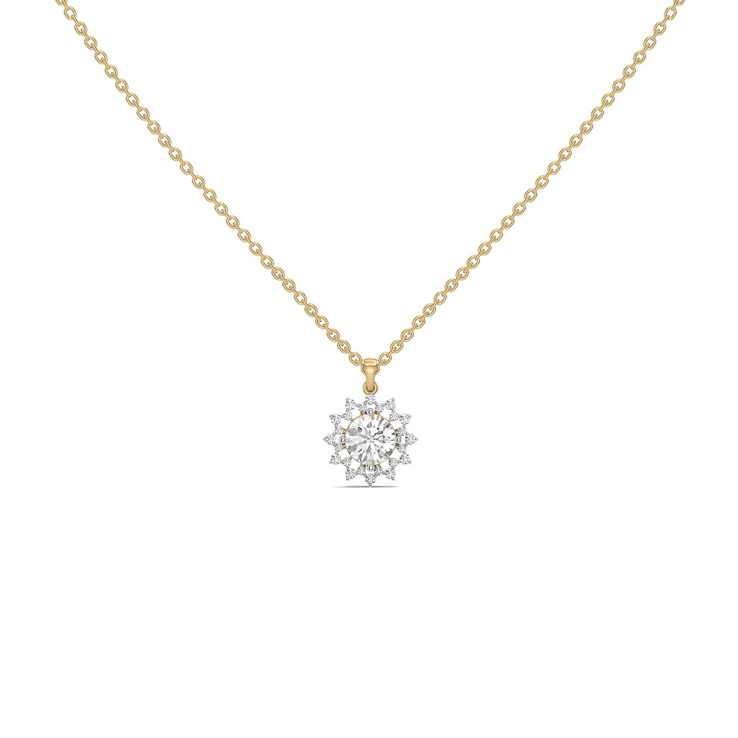 Day bloom - Lab Diamond Solitaire Necklace