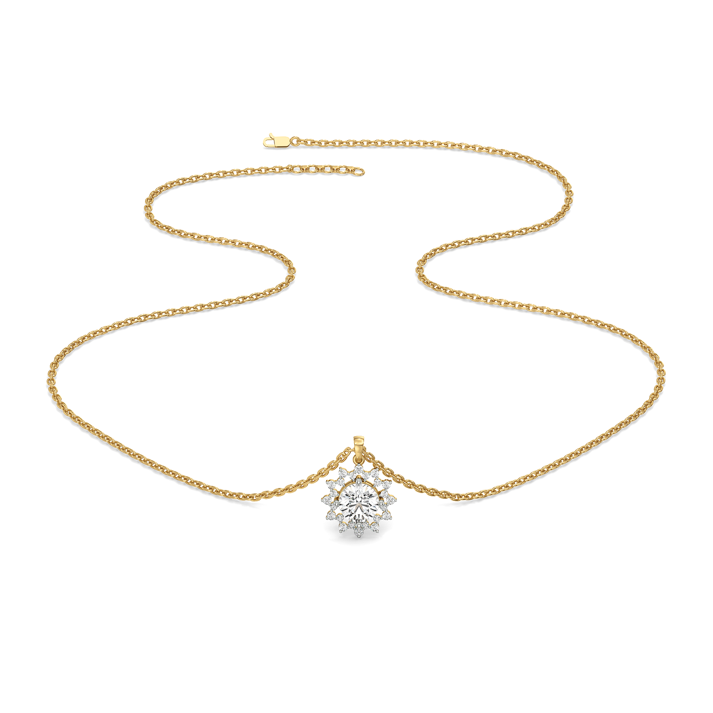Day bloom - Lab Diamond Solitaire Necklace