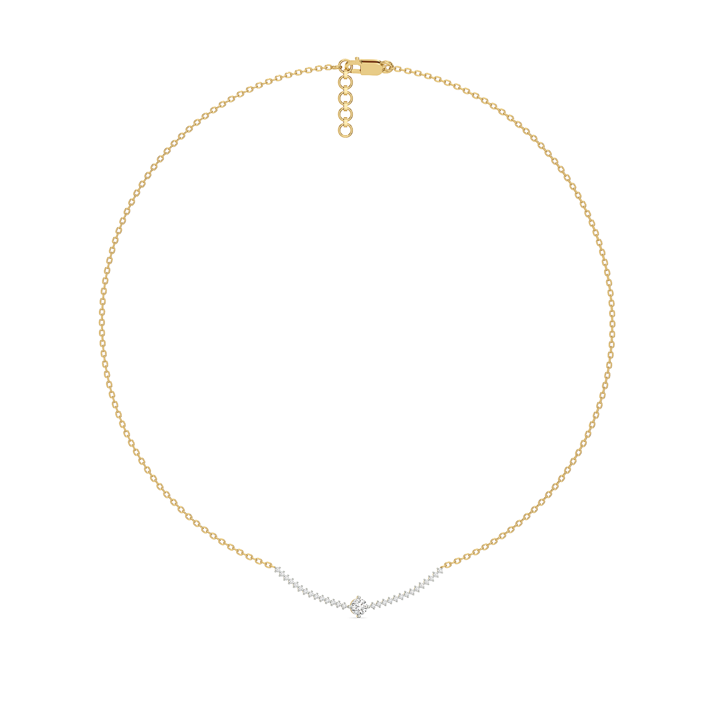 Line of Light - Lab Diamond Solitaire Necklace