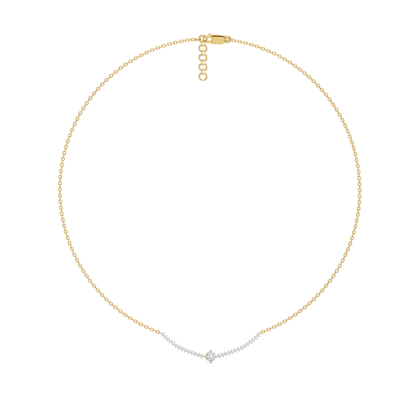 Line of Light - Lab Grown Diamond Solitaire Necklace for Women - Lukson