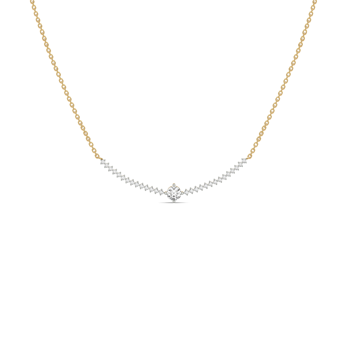 Line of Light - Lab Diamond Solitaire Necklace