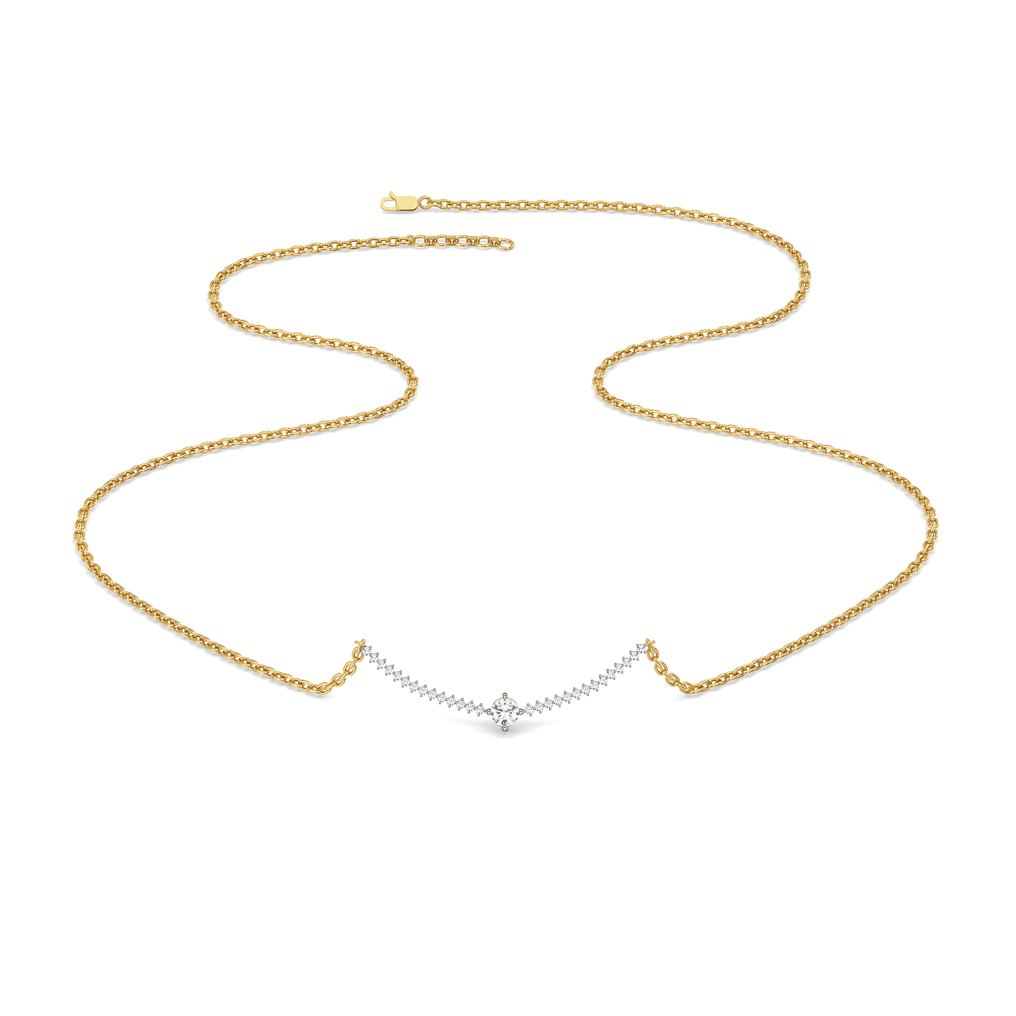 Line of Light - Lab Diamond Solitaire Necklace