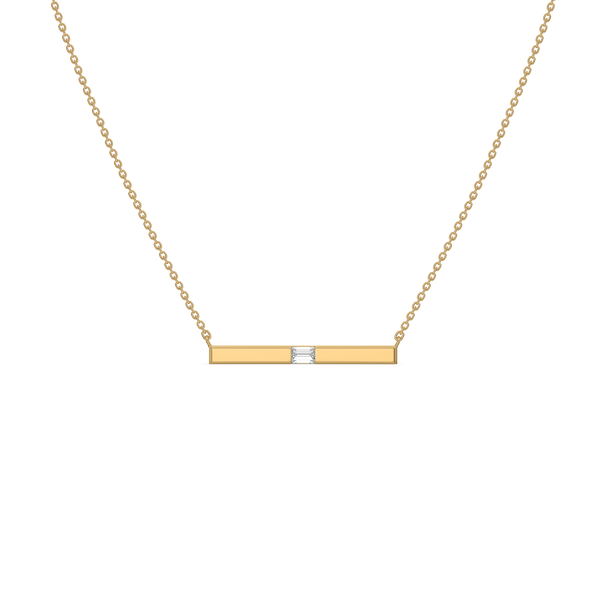 Lukson Modern Baguette Lab Grown Diamond Necklace