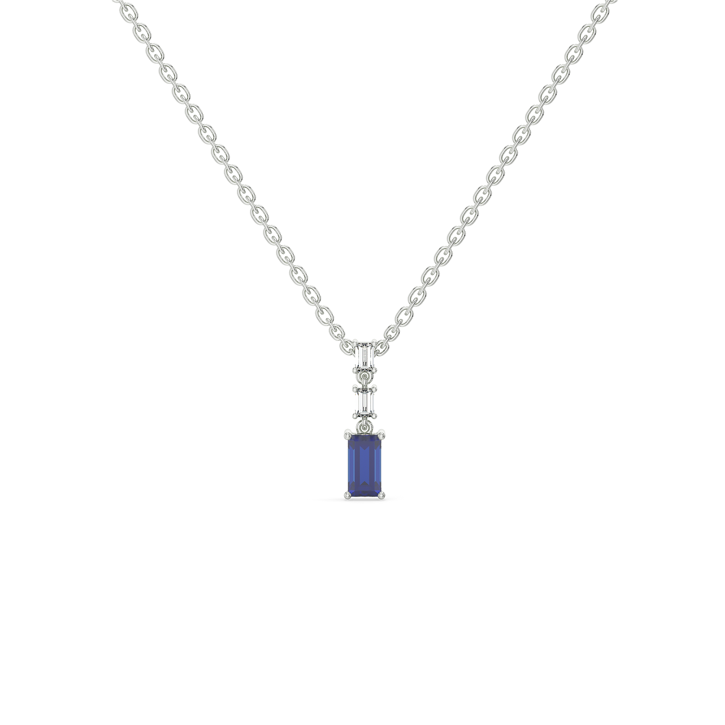 Blue Brilliance - Lab Diamond Necklace