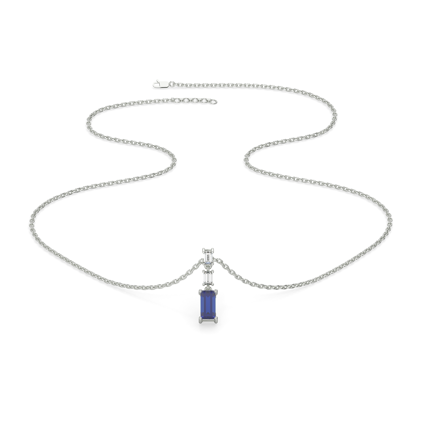 Blue Brilliance - Lab Diamond Necklace