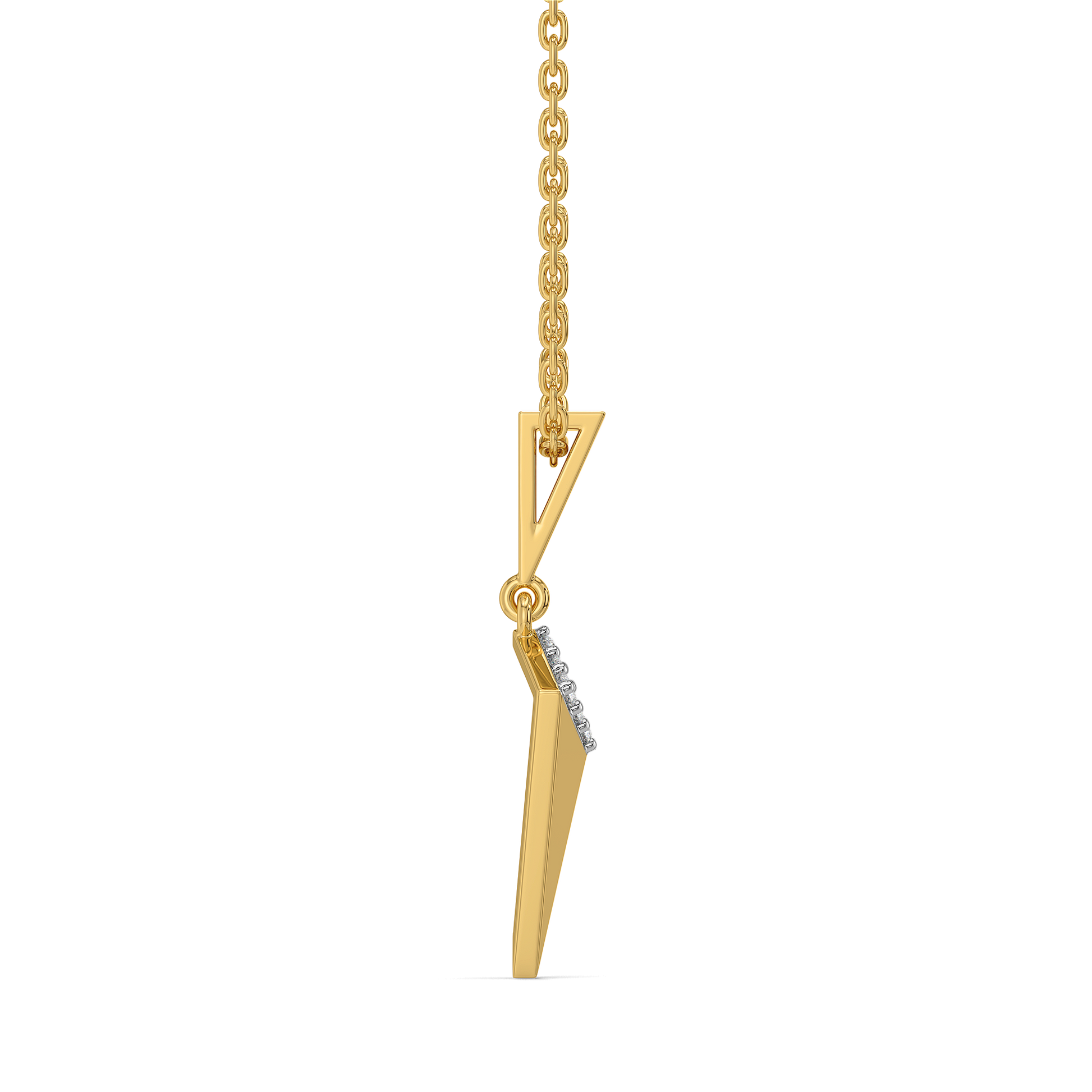 Sculpted Edge - Lab Diamond Pendant