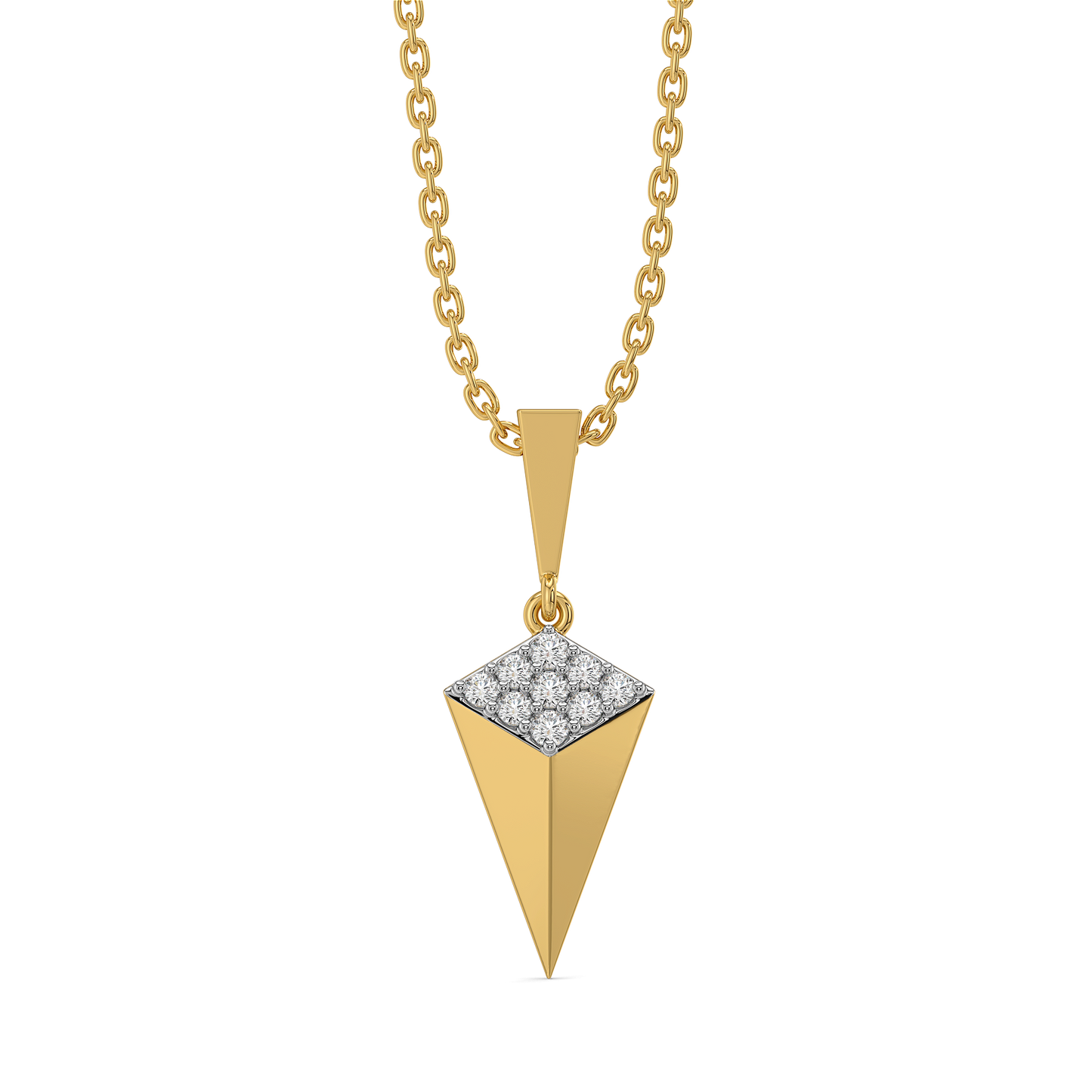 Sculpted Edge - Lab Diamond Pendant