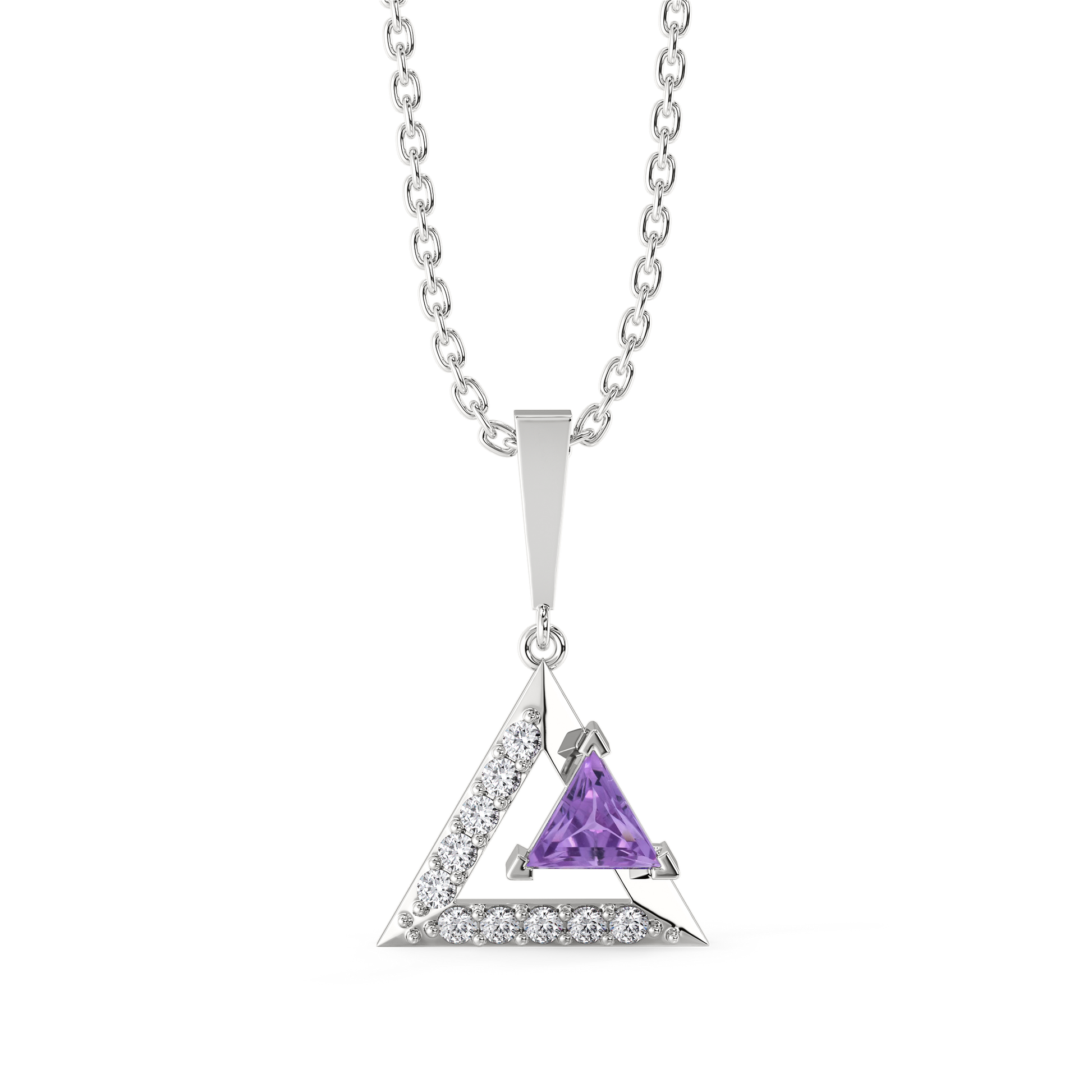 Ultra Violet Glow - Lab Diamond Pendant