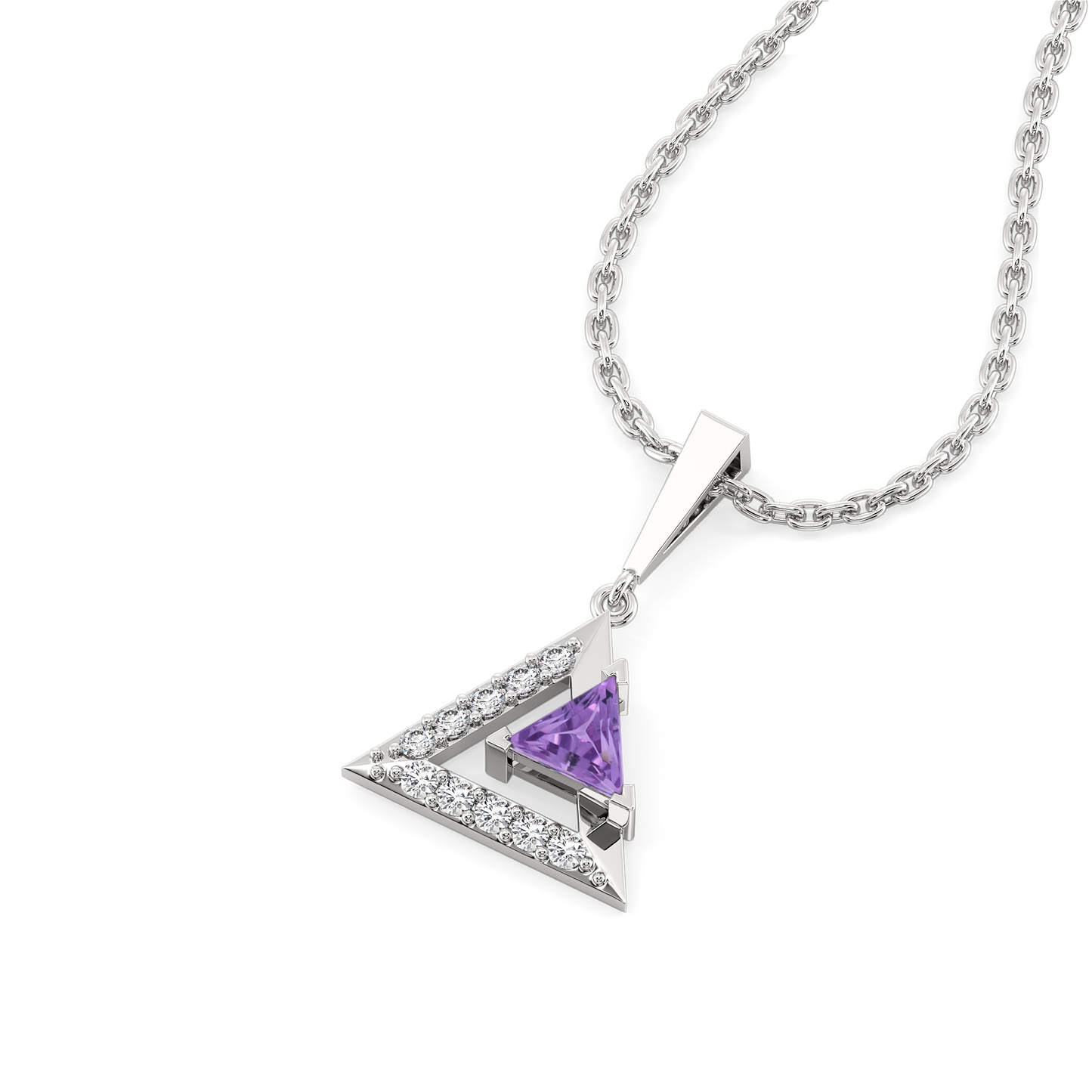 Ultra Violet Glow - Lab Diamond Pendant