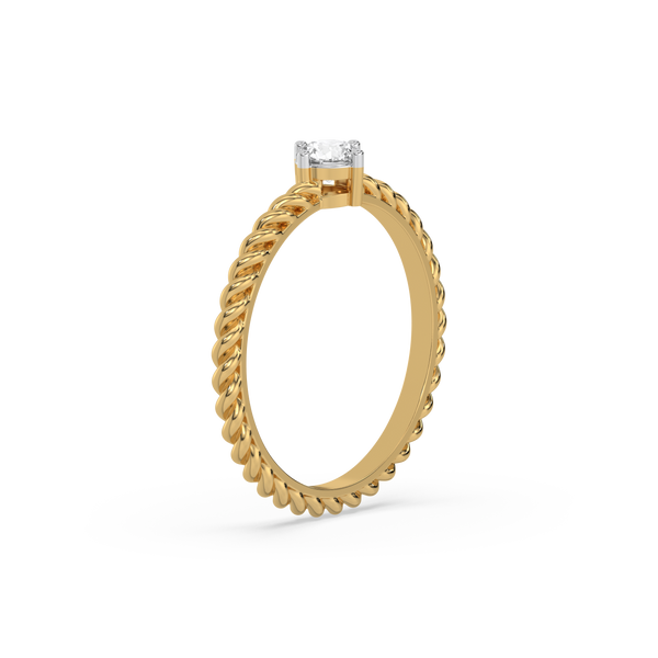 Lukson | Twist of Fate Lab Grown Diamond Solitaire Ring