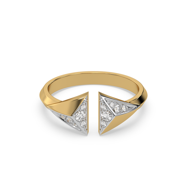 Prism Point 18kt Gold Vermeil Lab Grown Diamond Ring Online - Lukson
