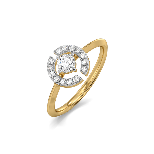 Lukson Diamond Circle Lab Grown Diamond Solitaire Ring