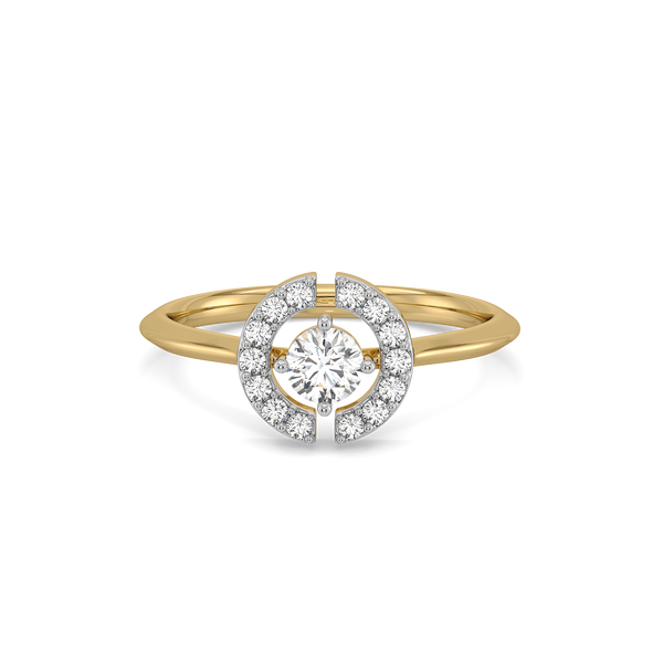 Lukson Diamond Circle Lab Grown Diamond Solitaire Ring Online