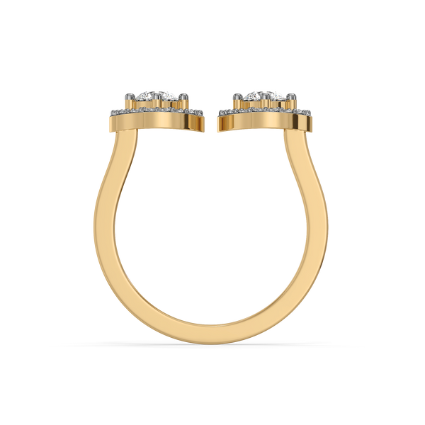 Lukson Rain Dance 18kt Gold Vermeil Lab Grown Diamond Solitaire Ring