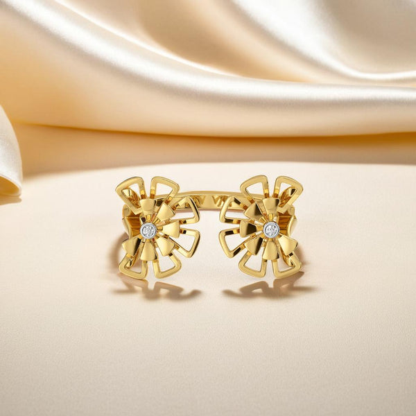 Lukson Golden Edge Lab Grown Diamond Open-Top Ring Online