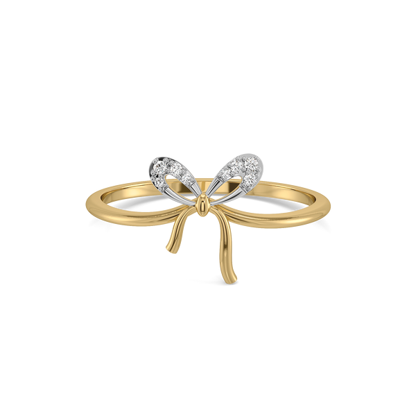 Lukson Bow Blush Lab Grown Diamond Ring in India