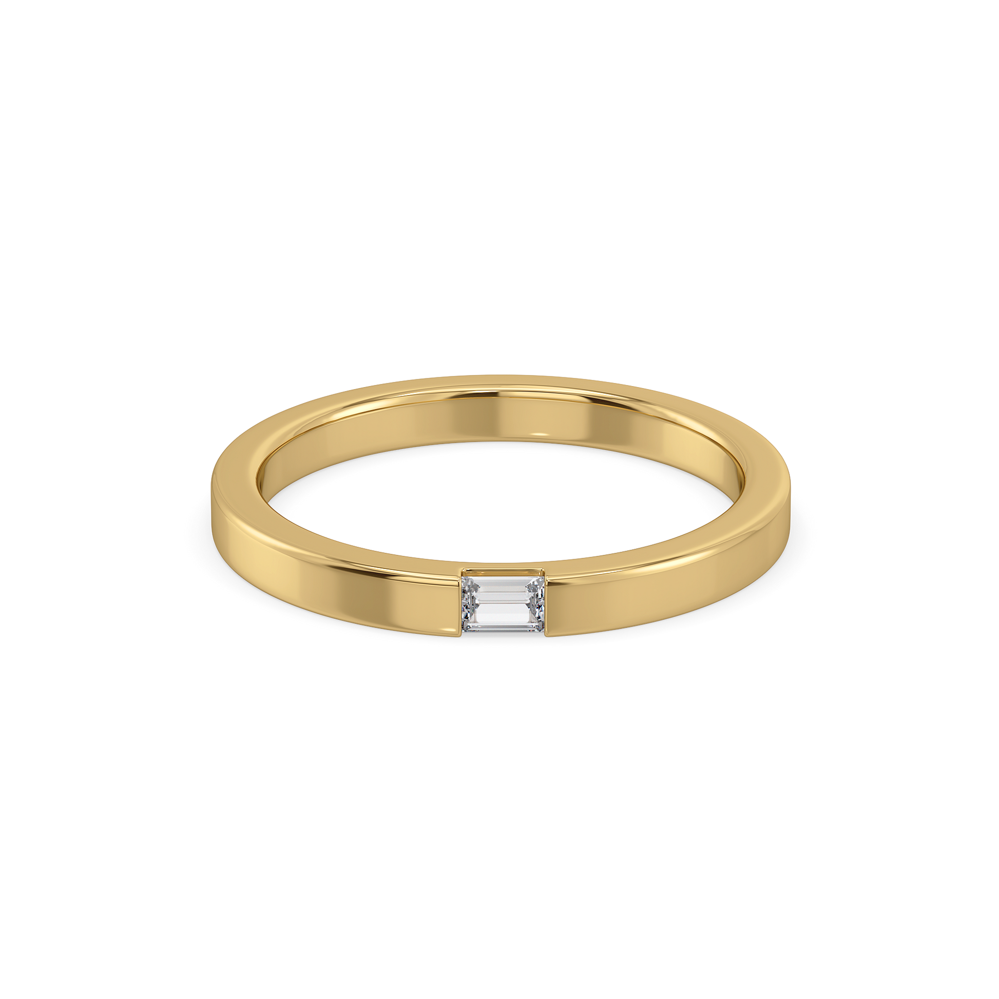 Modern Baguette Band - Lab Diamond Ring