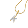 Keep Up K - Lab Grown Diamond Alphabet Pendant - Lukson