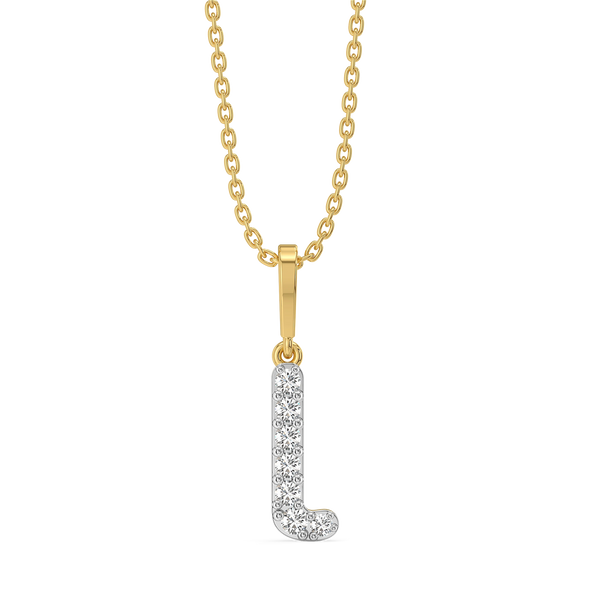 Lukson Little Lux L - Lab Grown Diamond Alphabet Pendant
