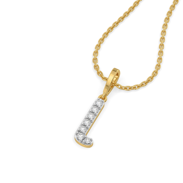 Little Lux L - Lab Grown Diamond Alphabet Pendant - Lukson