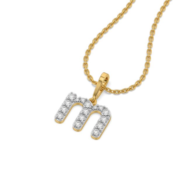 Lukson Magical M Lab Grown Diamond Alphabet Pendant Online