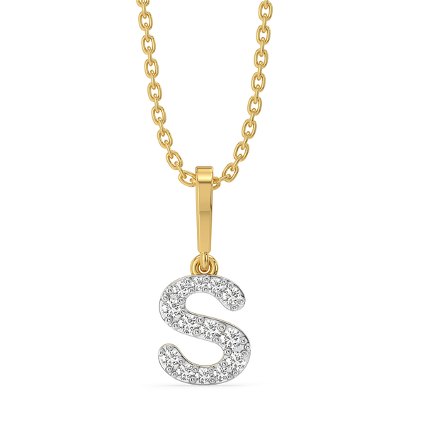 Lukson Sassy S - Lab Grown Diamond Alphabet Pendant