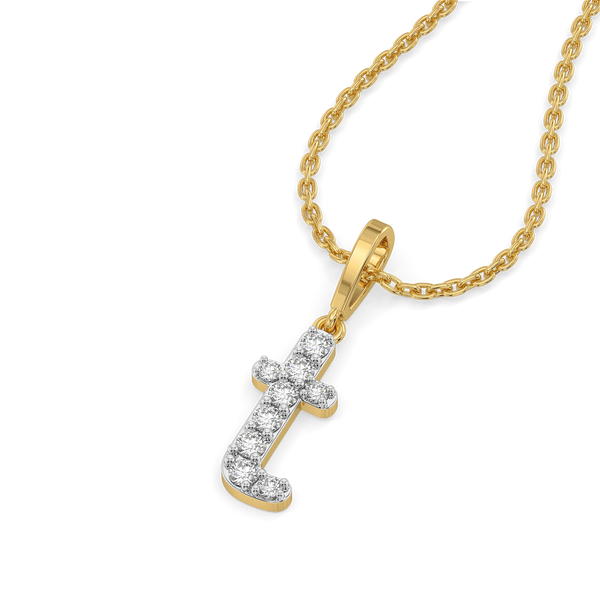 Lukson Tiny Treasure T - Lab Grown Diamond Alphabet Pendant Online