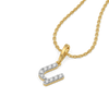 Lukson U-nique Lab Grown Diamond Alphabet Pendant in India