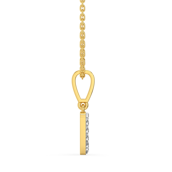 Lukson Wink of W-itty - Lab Grown Diamond Alphabet Pendant in India