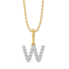 Lukson Wink of W-itty - Lab Grown Diamond Alphabet Pendant