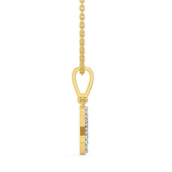 Lukson X-tra Spark Lab Grown Diamond Alphabet Pendant in India