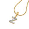 Lukson Zig-Zag Z - Lab Grown Diamond Alphabet Pendant in India