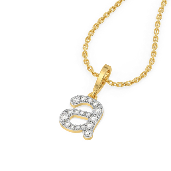 Lukson All About A - Lab Grown Diamond Alphabet Pendant