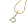 Bubble B - Lab Grown Diamond Alphabet Pendant - Lukson