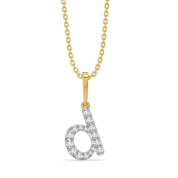 Lukson Dainty D - Lab Grown Diamond Alphabet Pendant
